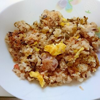 辛子高菜の明太子チャーハン